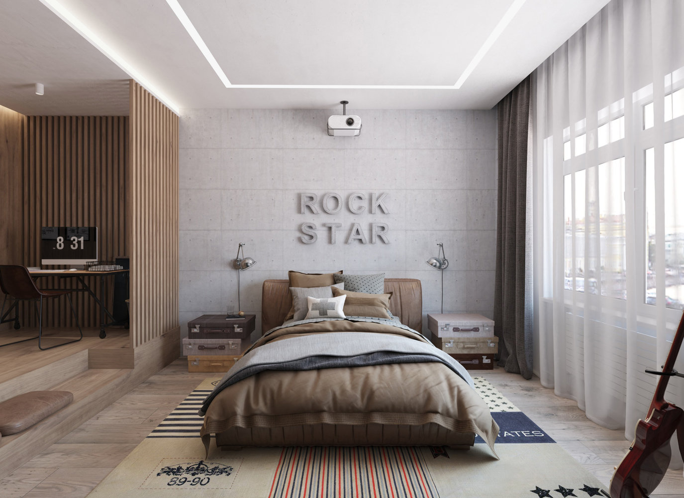 Фотография: Спальня в стиле Минимализм, Квартира, Проект недели, Эко, Московская область, Королев, Монолитный дом, 4 и больше, Более 90 метров, «Ригель и Балка» – фото на INMYROOM Фотография: Спальня в стиле Минимализм, Квартира, Проект недели, Эко, Московская область, Королев, Монолитный дом, 4 и больше, Более 90 метров, «Ригель и Балка» – фото на INMYROOM