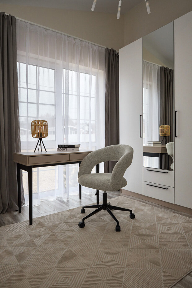 Фотография: Кабинет в стиле Современный, Минимализм, Дом, Проект дня, Дом и дача, 3 комнаты, 60-90 метров, Ирина Куликова, Анна Королева, Олеся Ивашкина – фото на INMYROOM