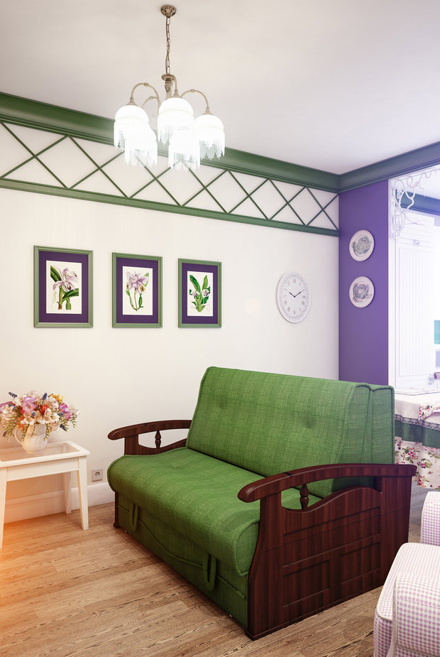 Фотография: Гостиная в стиле Прованс и Кантри, Дом, Проект недели, Марина Саркисян, Московская область, Таунхаус, КП Кронбург – фото на INMYROOM