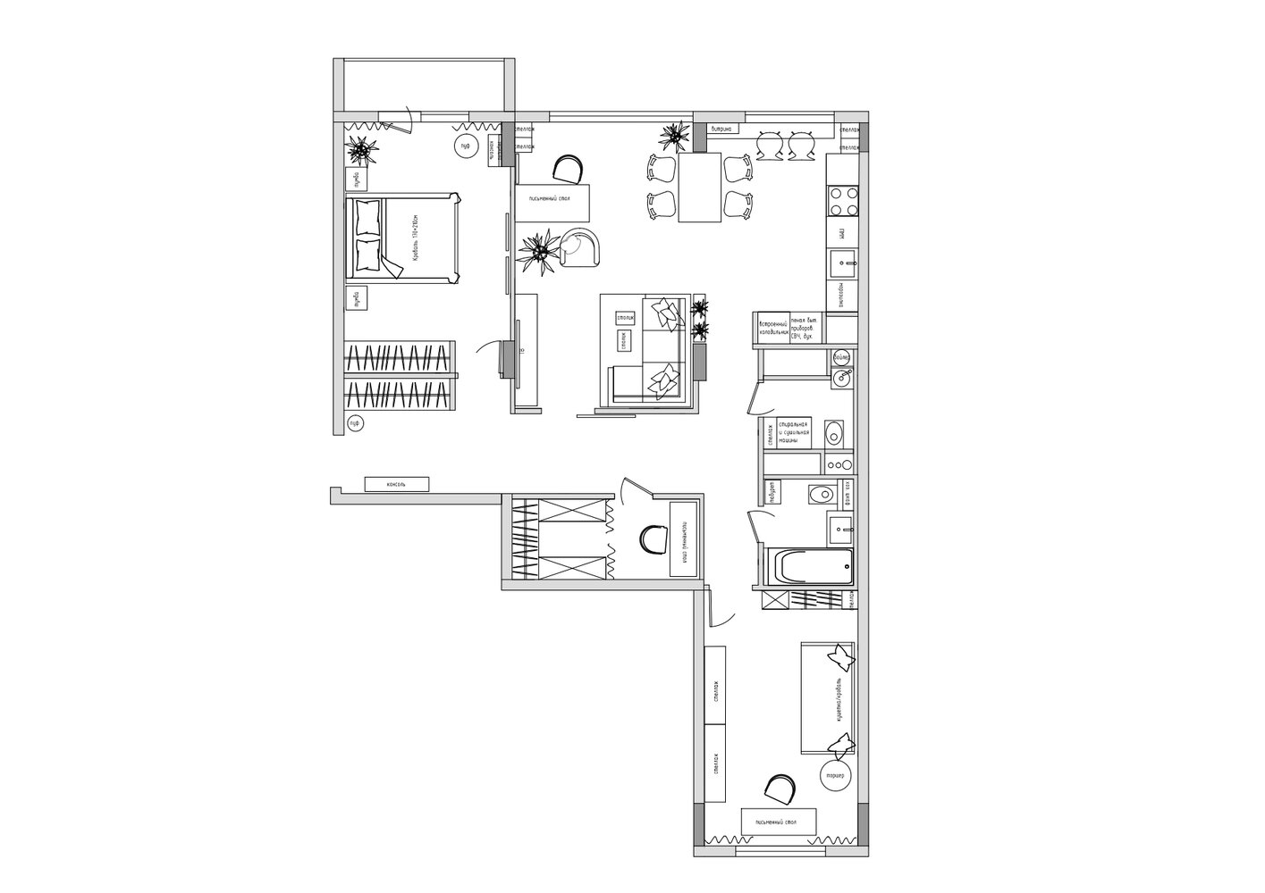 Фотография: Планировки в стиле , Современный, Квартира, Проект недели, Балашиха, 3 комнаты, 60-90 метров, Более 90 метров, Алена Матисова – фото на INMYROOM