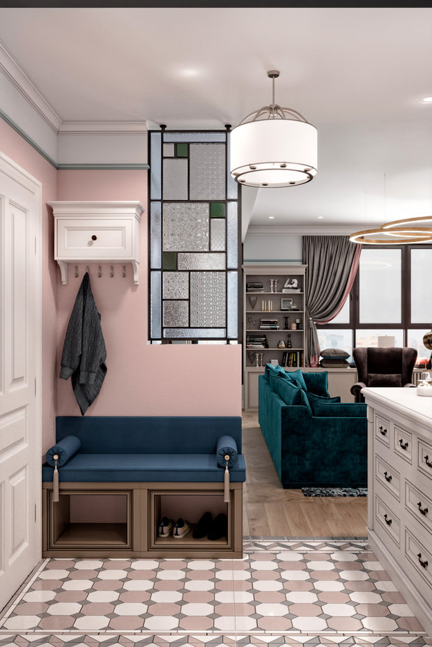 Фотография: Прихожая в стиле Классический, Современный, Эклектика, Квартира, Проект недели, Москва, Татьяна Безверхая, 4 и больше, Более 90 метров, Монолитно-кирпичный – фото на INMYROOM