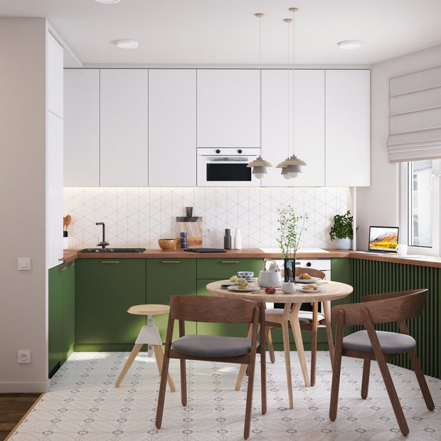 Фотография: Кухня и столовая в стиле Эко, Гид, Марина Саркисян, Инна Величко, Мила Титова, Панельный дом, Бюро «Общая Площадь», П44т, энциклопедия_кухня, энциклопедия_интерьер, Татьяна Берестова – фото на INMYROOM