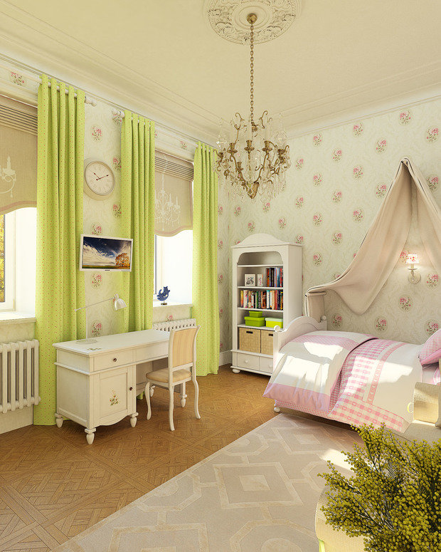 Фото из портфолио "Нескучная классика". Квартира для мамы и дочки. – фотографии дизайна интерьеров на INMYROOM