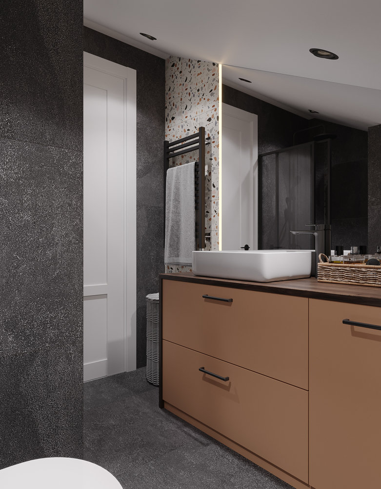 Фотография: Ванная в стиле Скандинавский, Дом, Проект недели, Дом и дача, Ленинградская область, 4 и больше, Более 90 метров, Анастасия Рамазанова – фото на INMYROOM