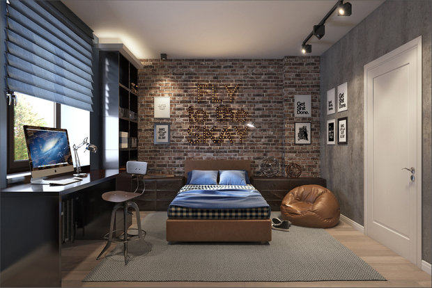 Фото из портфолио Стильная спальня для мальчика – фотографии дизайна интерьеров на INMYROOM