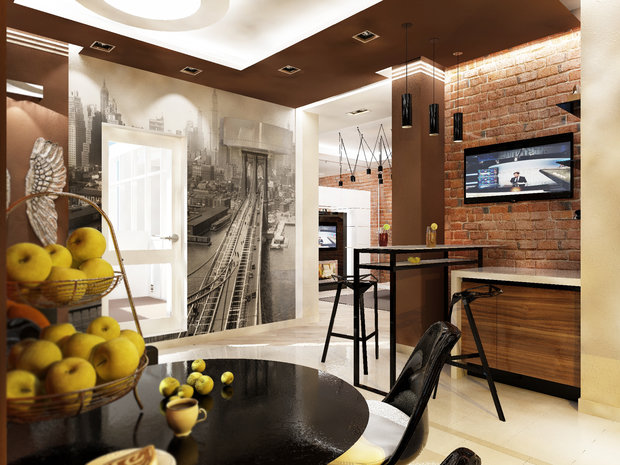 Фото из портфолио Обаятельная квартира в стиле лофт – фотографии дизайна интерьеров на INMYROOM