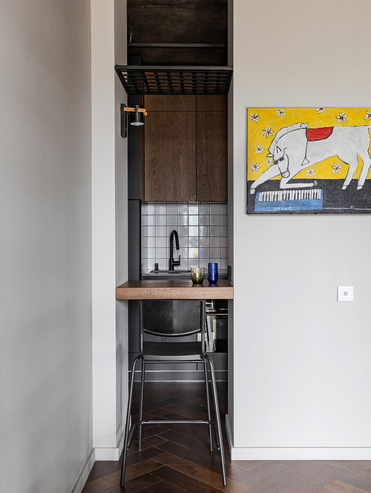 Фотография: Кухня и столовая в стиле Современный, Квартира, Проект дня, Минск, 1 комната, 40-60 метров, Галина Лисицкая – фото на INMYROOM