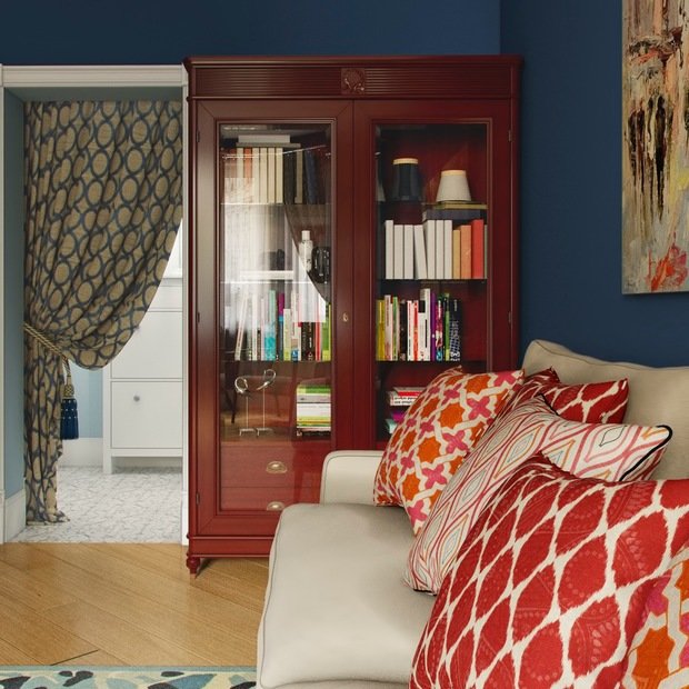 Фотография: Гостиная в стиле Прованс и Кантри, Современный, Квартира, Проект недели, Москва, Сталинка, Алена Юдина, Надежда Киреева, 3 комнаты, 60-90 метров – фото на INMYROOM