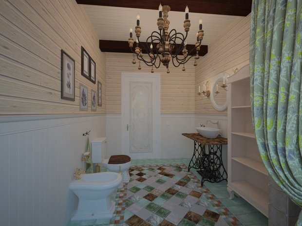 Фото из портфолио Сруб Прованс – фотографии дизайна интерьеров на INMYROOM