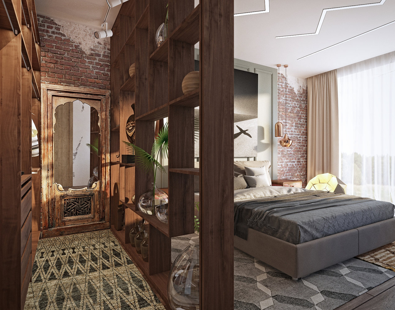 Фотография: Спальня в стиле Лофт, Эклектика, Проект недели, Подмосковье, Таунхаус, Дарья Василькова – фото на INMYROOM Фотография: Спальня в стиле Лофт, Эклектика, Проект недели, Подмосковье, Таунхаус, Дарья Василькова – фото на INMYROOM
