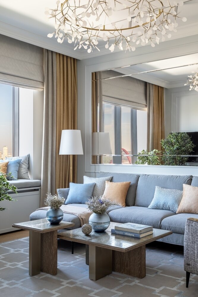 Фотография: Гостиная в стиле Классический, Современный, Квартира, Проект недели, Москва, 3 комнаты, Более 90 метров, Алена Чмелева, Art Concept – фото на INMYROOM