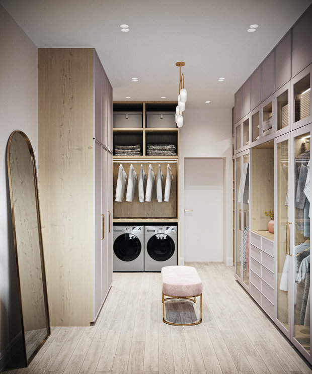 Фотография: Гардеробная в стиле Современный, Эклектика, Квартира, Проект недели, Минск, 4 и больше, Более 90 метров, Наталья Добродеева – фото на INMYROOM