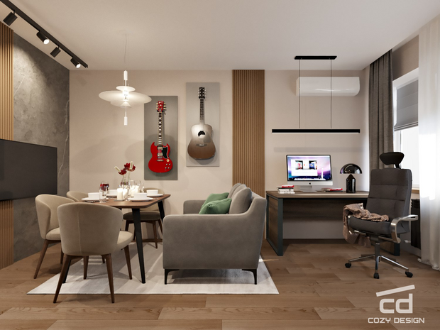 Фото из портфолио Квартира 38 м2 для молодой пары – фотографии дизайна интерьеров на INMYROOM
