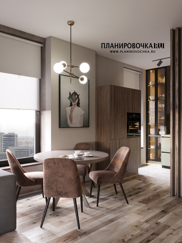 Фото из портфолио ЖК "Вандер Парк", Гостиная 13,8 м2 – фотографии дизайна интерьеров на INMYROOM