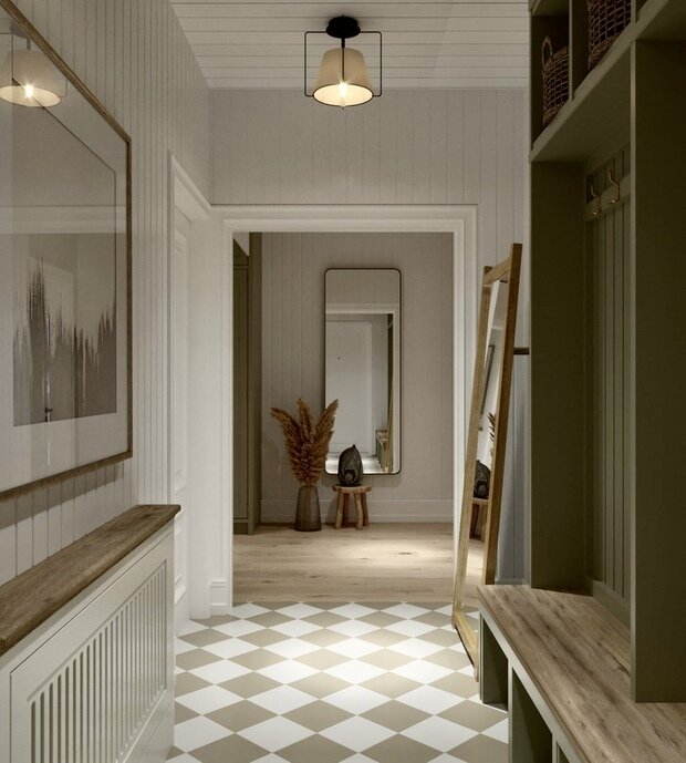 Фотография: Прихожая в стиле Скандинавский, Эклектика, Винтажный, Дом, Проект дня, Дача, Москва, Дом и дача, 4 и больше, Более 90 метров, Вера Шеверденок – фото на INMYROOM