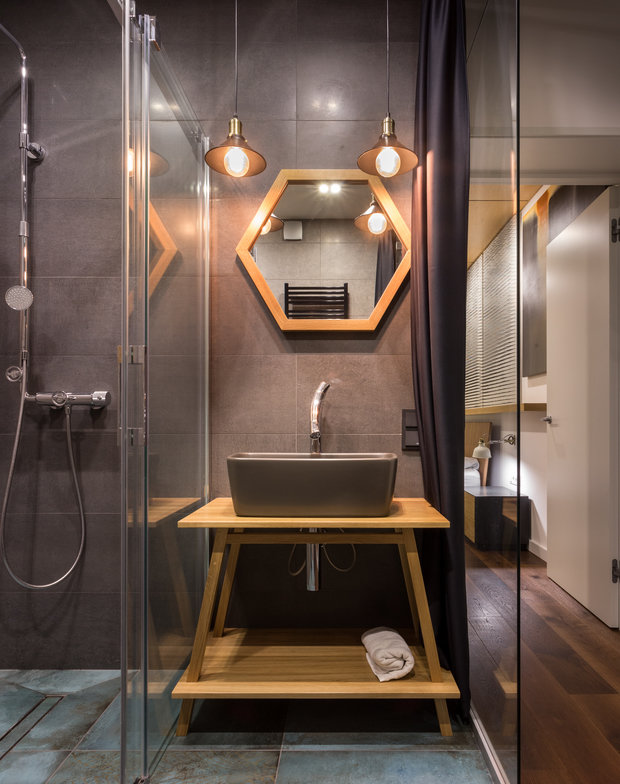 Фотография: Ванная в стиле Лофт, Квартира, Проект недели, Киев, новостройка, Монолитный дом, 2 комнаты, 60-90 метров – фото на INMYROOM