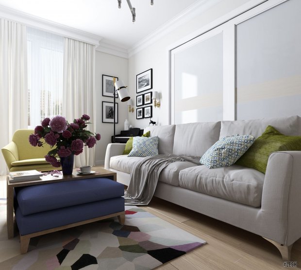 Фото из портфолио Дизайн трехкомнатной квартиры, легкая эклектика | Beringa 110m – фотографии дизайна интерьеров на INMYROOM