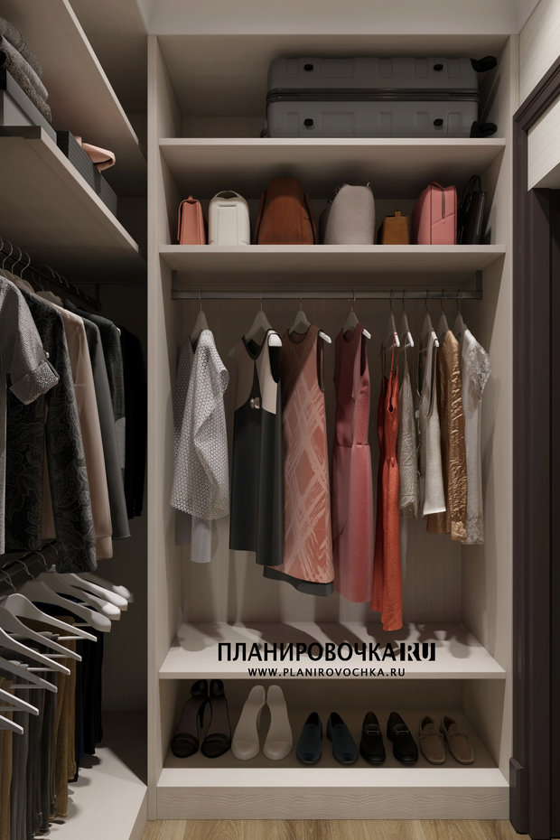 Фото из портфолио ЖК "Ясный", Гардеробная 3,2 м2 – фотографии дизайна интерьеров на INMYROOM