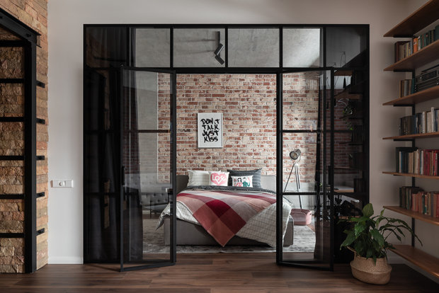 Фотография: Спальня в стиле Лофт, Квартира, Студия, Проект недели, Санкт-Петербург, 40-60 метров, VizDiz – фото на INMYROOM