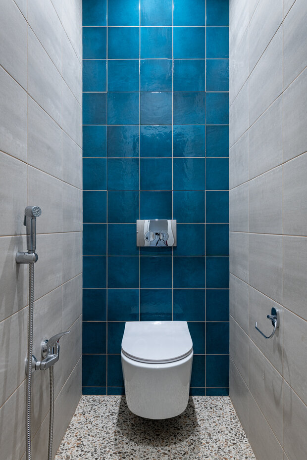 Фотография: Ванная в стиле Скандинавский, Современный, Винтажный, Малогабаритная квартира, Квартира, Проект недели, Москва, Сталинка, Кирпичный дом, 1 комната, до 40 метров, Анна Доброковская, Мастерская Доброковских – фото на INMYROOM