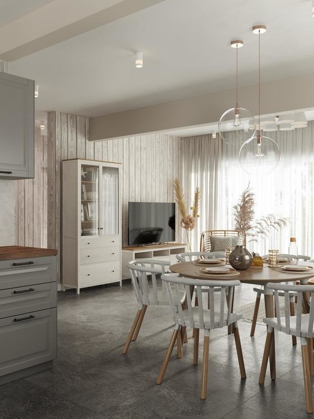 Фотография: Кухня и столовая в стиле Скандинавский, Дом, Проект недели, Дом и дача, Ленинградская область, 4 и больше, Более 90 метров, Анастасия Рамазанова – фото на INMYROOM