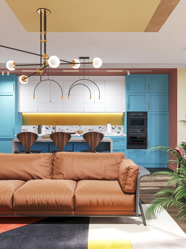 Фотография: Кухня и столовая в стиле Современный, Квартира, Проект недели, Санкт-Петербург, 4 и больше, Более 90 метров, Монолитно-кирпичный, VizDiz, Илона Ореховская – фото на INMYROOM