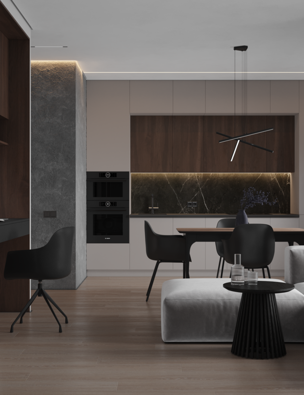 Фото из портфолио Как разместить на 43 кв.метрах  разместить 7 функциональных зон  – фотографии дизайна интерьеров на INMYROOM