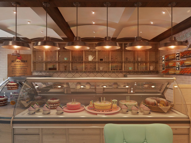 Фото из портфолио проект кафе в "Еврейском Культурном Центре" – фотографии дизайна интерьеров на INMYROOM