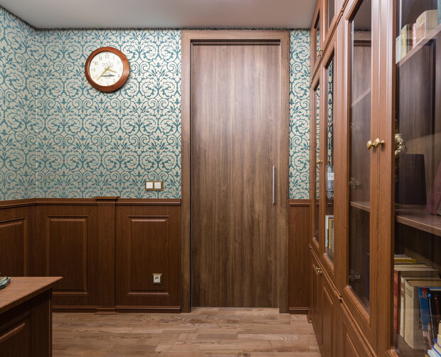 Фотография: Кабинет в стиле Классический, Современный, Квартира, Проект недели, Санкт-Петербург, Монолитный дом, 4 и больше, Более 90 метров, Александра Сакмарова – фото на INMYROOM