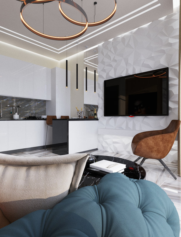 Фото из портфолио Апартаменты 1702 в ЖК Аю-Даг – фотографии дизайна интерьеров на INMYROOM