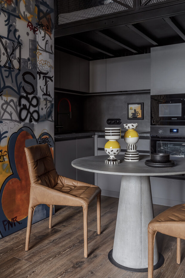 Фотография: Кухня и столовая в стиле Лофт, Современный, Эклектика, Малогабаритная квартира, Квартира, Студия, Проект недели, Москва, до 40 метров, Катрин Диб – фото на INMYROOM