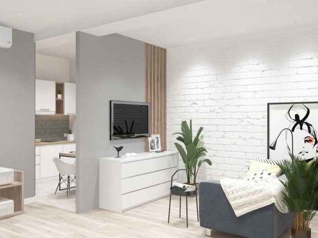 Фото из портфолио Однокомнатная – фотографии дизайна интерьеров на INMYROOM