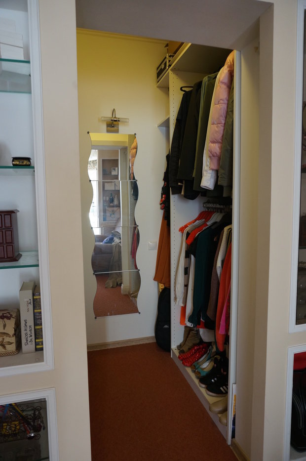 Фотография: Прихожая в стиле Современный, Гардеробная, Квартира, Дома и квартиры, Переделка, Ремонт на практике – фото на INMYROOM