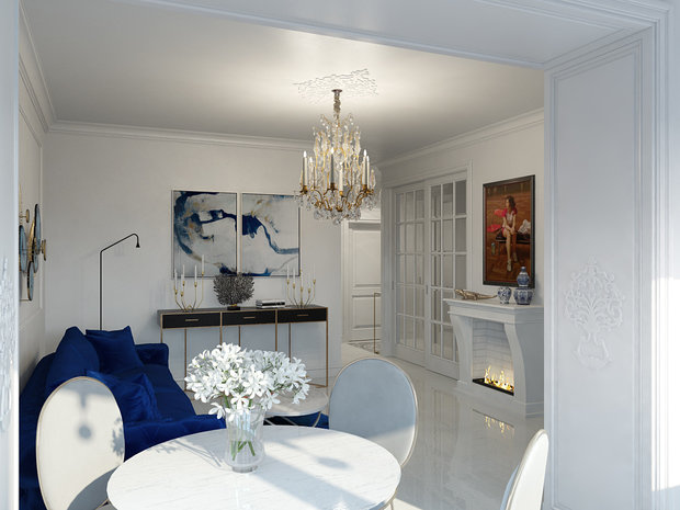 Фото из портфолио Белая квартира – фотографии дизайна интерьеров на INMYROOM