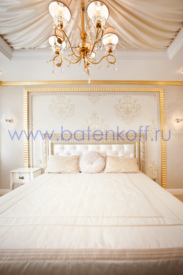 Фото из портфолио  Фото реализованной спальни в ЖК Адмиральский от дизайн студии Батенькофф в классическом стиле – фотографии дизайна интерьеров на InMyRoom.ru