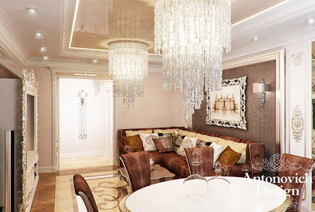 Шоколадный этюд в интерьере квартиры от ANTONOVICH DESIGN
