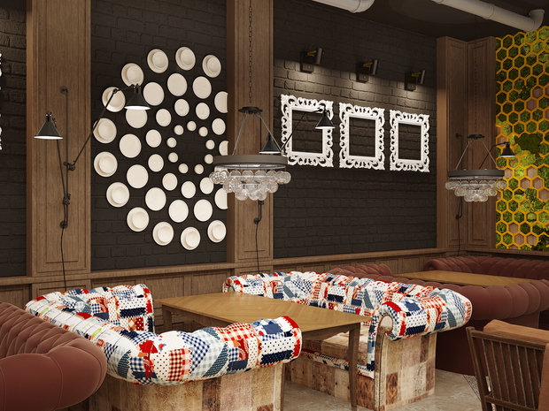 Фото из портфолио Lounge cafe – фотографии дизайна интерьеров на INMYROOM