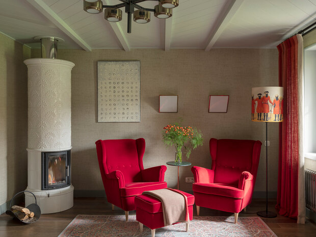 Фотография: Гостиная в стиле Прованс и Кантри, Винтажный, Дом, Проект недели, Дача, Подмосковье, Дом и дача, Московская область, 4 и больше, Более 90 метров, Юлия Русских – фото на INMYROOM