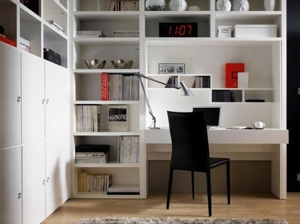 Фотография: Офис в стиле Скандинавский, Кабинет, Интерьер комнат – фото на INMYROOM