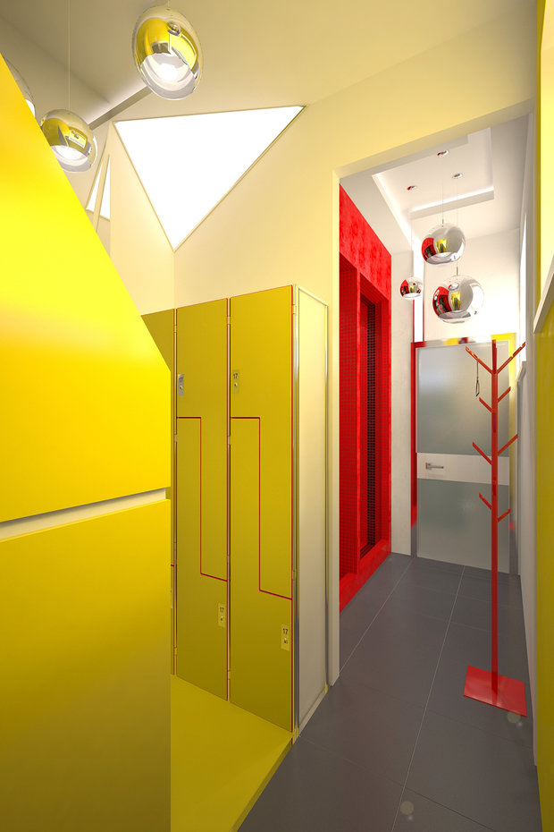 Фото из портфолио Раздевалки в штаб-квартире Eforb – фотографии дизайна интерьеров на INMYROOM