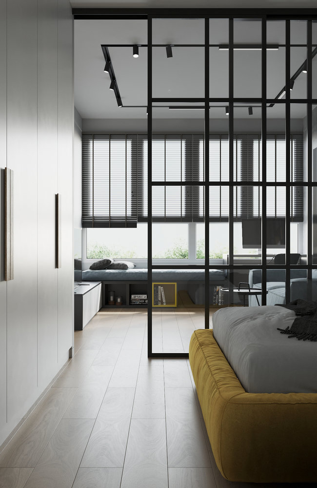 Фотография: Спальня в стиле Современный, Квартира, Проект недели, Москва, 1 комната, 40-60 метров, Deus of House – фото на INMYROOM Фотография: Спальня в стиле Современный, Квартира, Проект недели, Москва, 1 комната, 40-60 метров, Deus of House – фото на INMYROOM