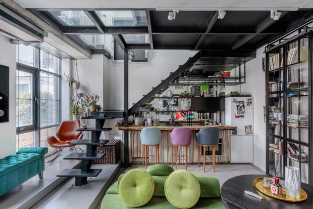 Фотография: Кухня и столовая в стиле Лофт, Квартира, Проект недели, Москва, 3 комнаты, 60-90 метров, Мария Полянская – фото на INMYROOM