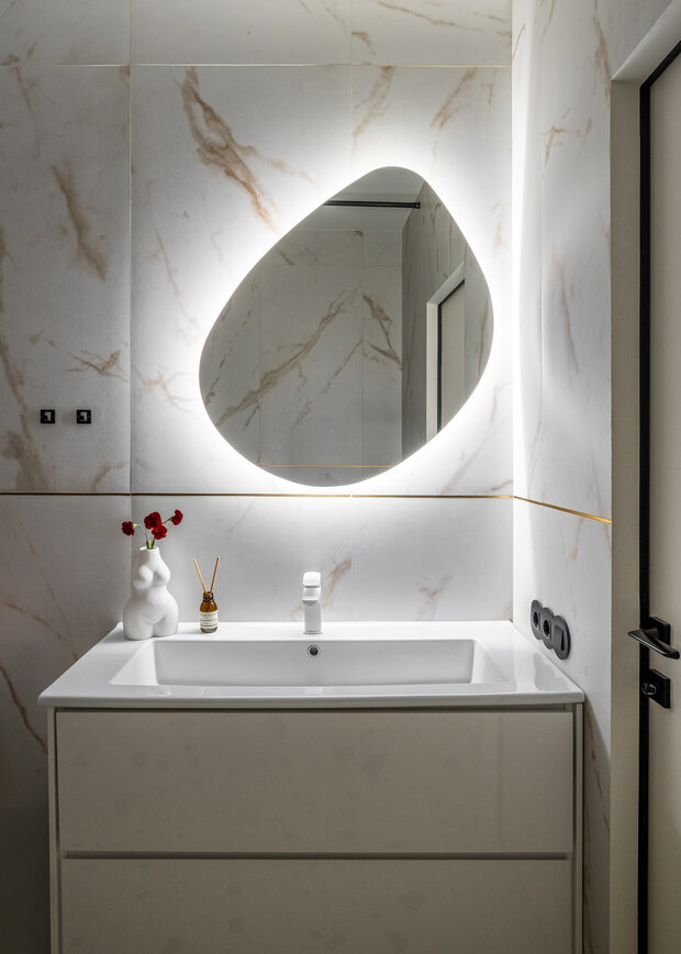 Фотография: Ванная в стиле Современный, Скандинавский, Квартира, Проект дня, Москва, Монолитный дом, 2 комнаты, 40-60 метров, Мия Грабчак – фото на INMYROOM