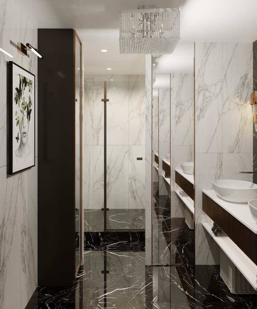 Фотография: Ванная в стиле Современный, Квартира, Проект недели, Москва, 4 и больше, Более 90 метров, MR.BURO – фото на INMYROOM