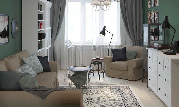 Фотография: Гостиная в стиле Скандинавский, Советы, КОПЭ, Мила Колпакова, ИКЕА, КОПЭ-85 – фото на INMYROOM