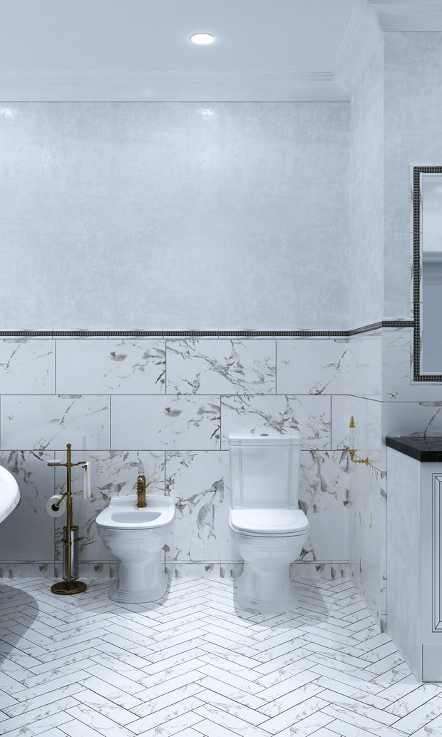 Фото из портфолио Квартира - современная классика 135 кв. Ванная  – фотографии дизайна интерьеров на INMYROOM