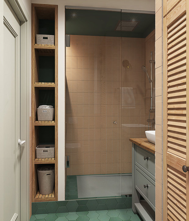 Фотография: Ванная в стиле Современный, Квартира, Проект недели, Москва, 4 и больше, Более 90 метров, Манана Хучуа – фото на INMYROOM