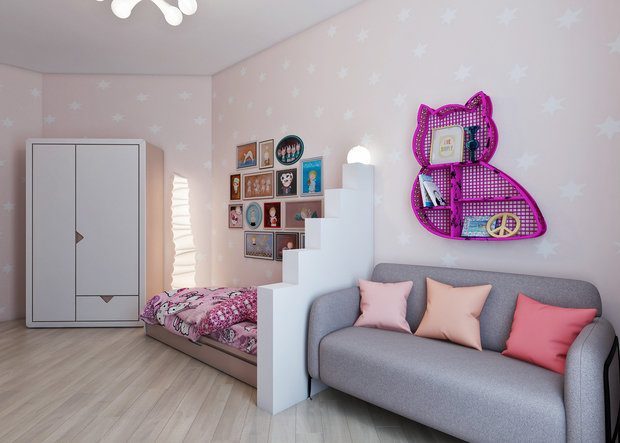 Фото из портфолио Яркая Жемчужина в ЖК Море – фотографии дизайна интерьеров на INMYROOM