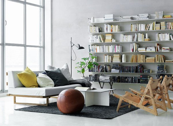 Фотография: Гостиная в стиле Скандинавский, Современный, Системы хранения, Библиотека, Домашняя библиотека – фото на INMYROOM Фотография: Гостиная в стиле Скандинавский, Современный, Системы хранения, Библиотека, Домашняя библиотека – фото на INMYROOM
