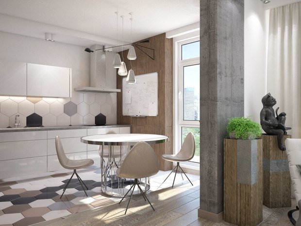 Фото из портфолио Уютный лофт для двоих – фотографии дизайна интерьеров на INMYROOM